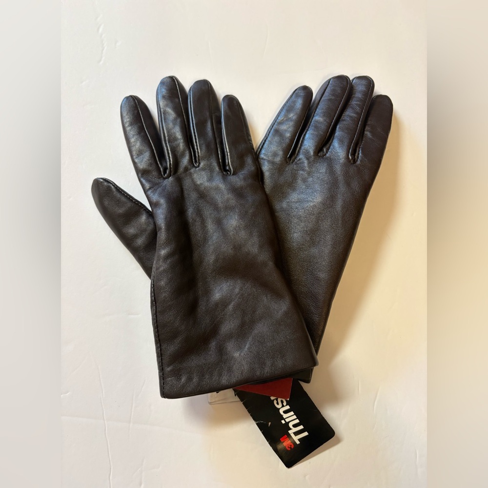 Target Dark Brown Leather Gloves - Picture 4 of 5